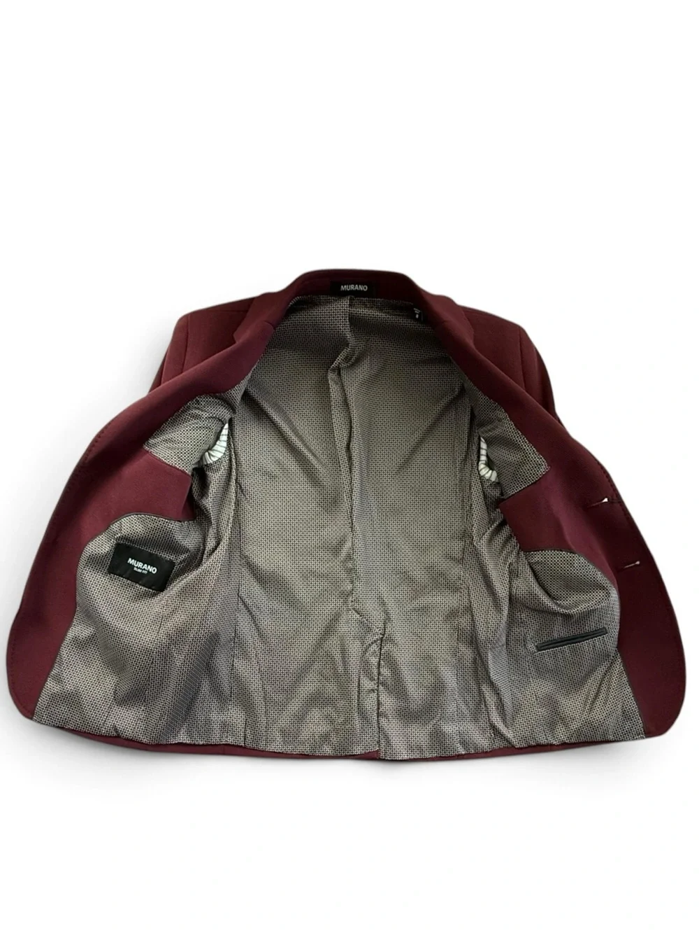 Murano Boys' Burgundy Blazer with Notch Lapel